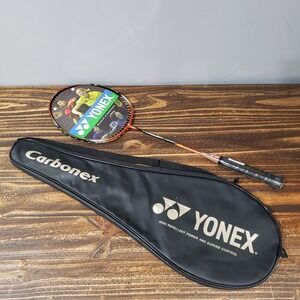 Yonex Badminton Racquet Unisex 2U4 Carbonex 8400 Orange New Strung w/ Case